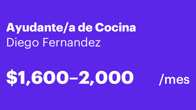 Ayudante/a de Cocina