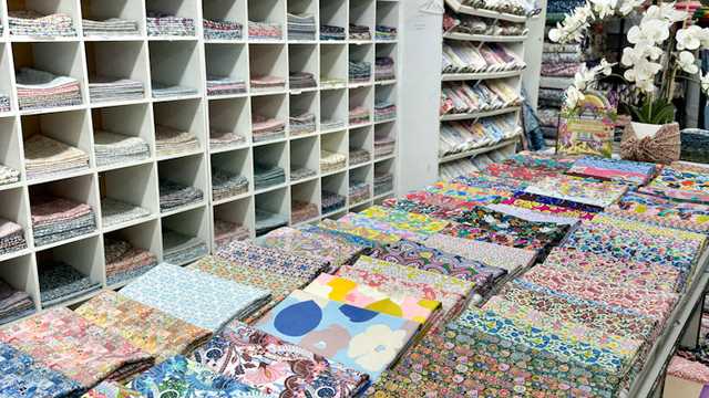 Cleaning and arranging a fabric shop