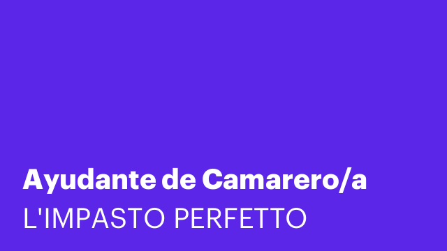 Ayudante de Camarero/a