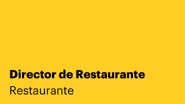 Director de Restaurante