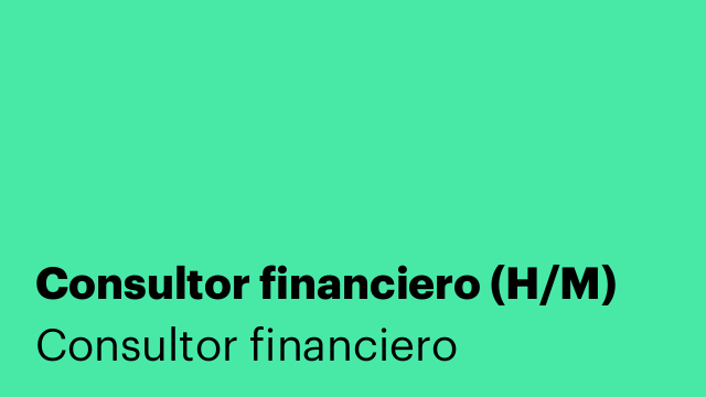 Consultor financiero (H/M)
