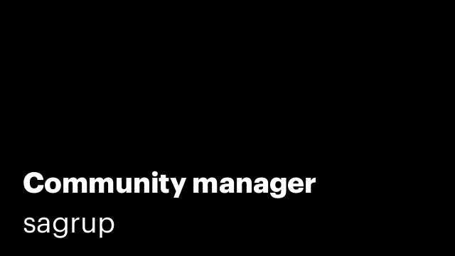 Community manager