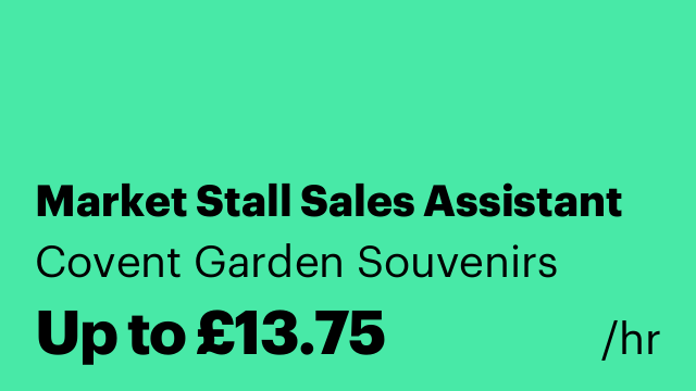 Market Stall Sales Assistant