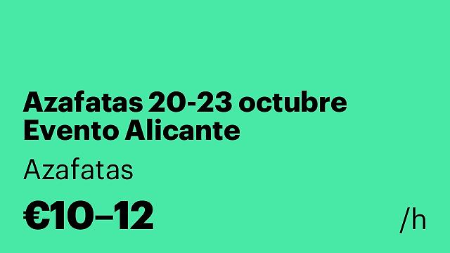 Azafatas 20-23 octubre Evento Alicante
