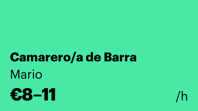Camarero/a de Barra