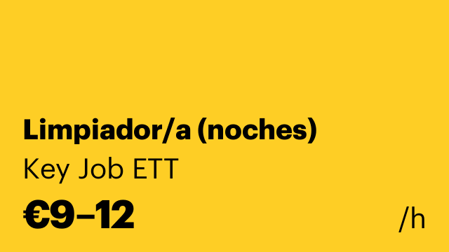 Limpiador/a (noches)
