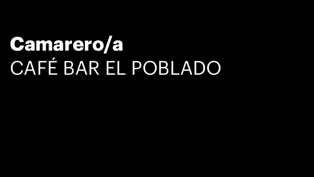 Camarero/a