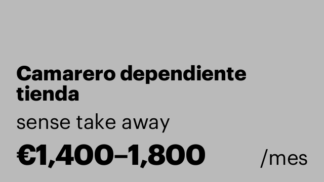 Camarero dependiente tienda