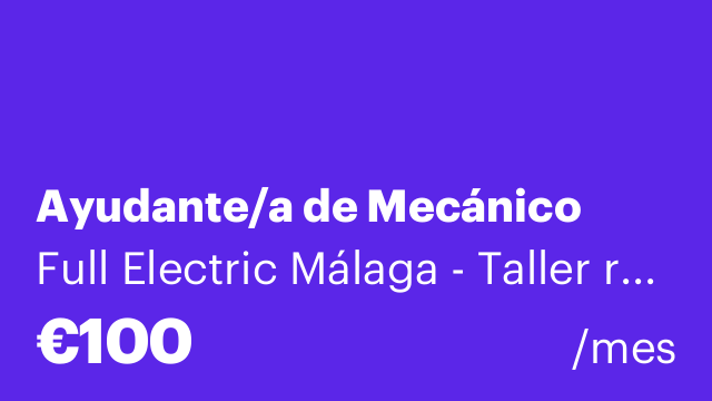 Ayudante/a de Mecánico