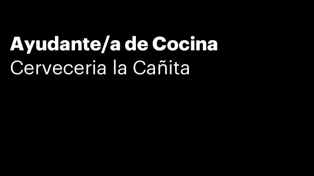 Ayudante/a de Cocina