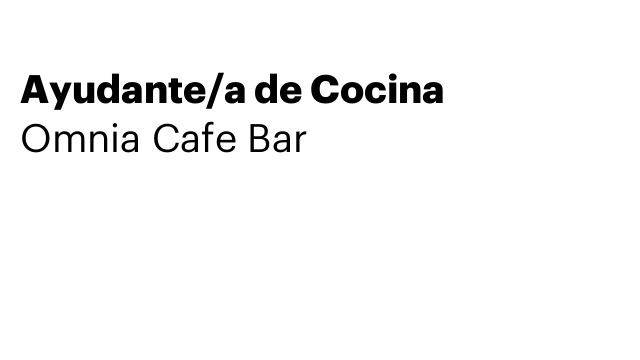Ayudante/a de Cocina