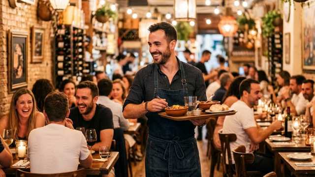 CAMARERO/A DE SALA - PARA RESTAURANTE MEDITERRANO EN EL BORN