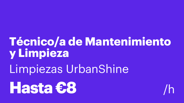Técnico/a de Mantenimiento y Limpieza