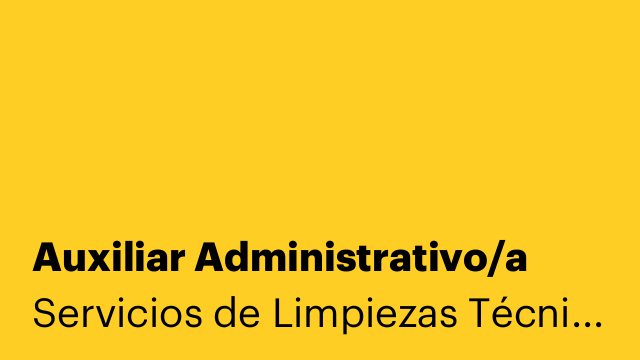 Auxiliar Administrativo/a