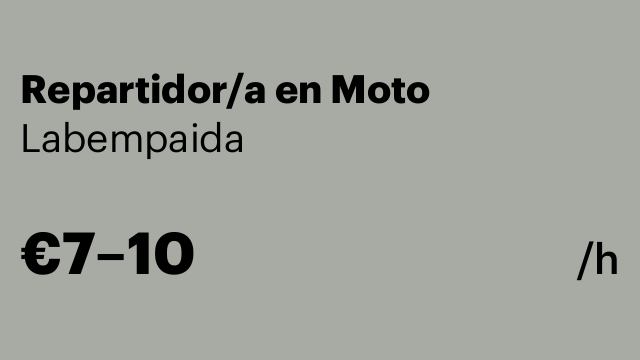 Repartidor/a en Moto