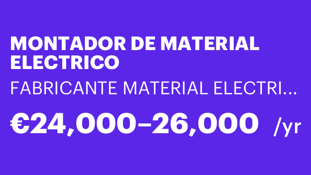MONTADOR DE MATERIAL ELECTRICO
