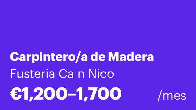 Carpintero/a de Madera