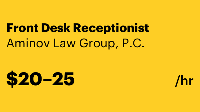 Front Desk Receptionist