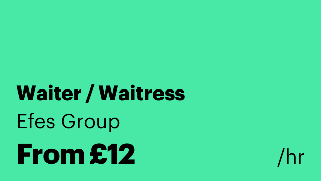 Waiter / Waitress