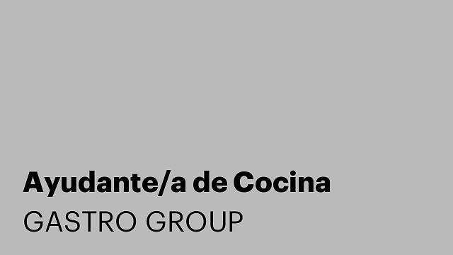 Ayudante/a de Cocina