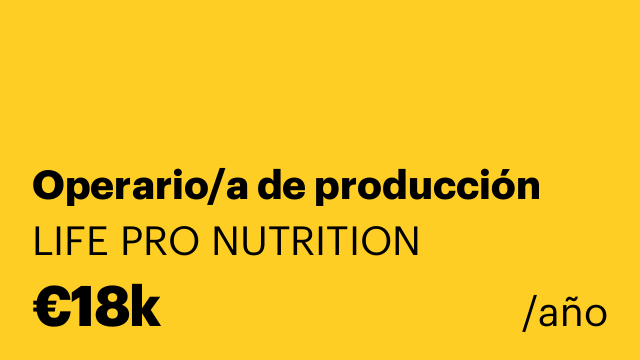 Operario/a de producción