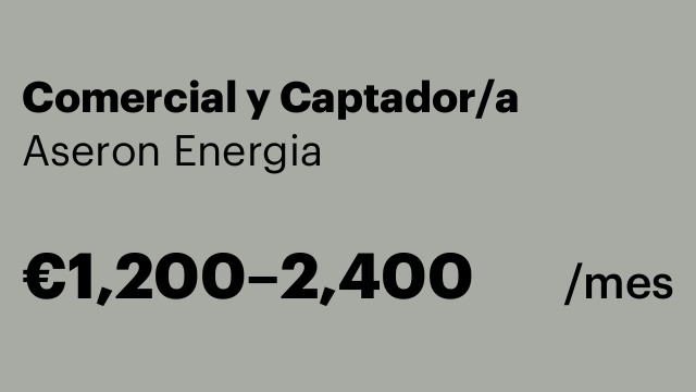 Comercial y Captador/a
