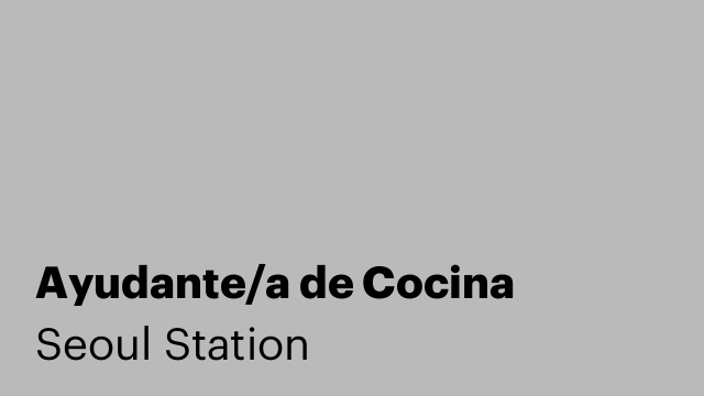 Ayudante/a de Cocina