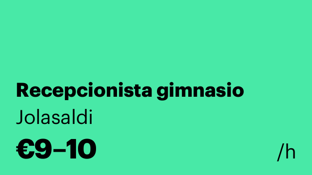 Recepcionista gimnasio