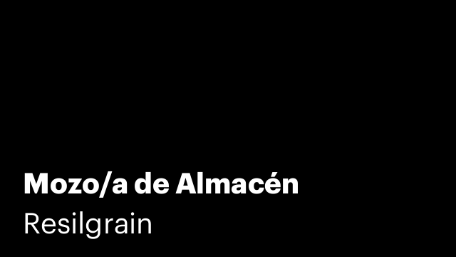 Mozo/a de Almacén