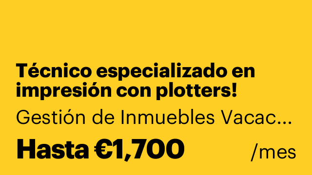 Técnico especializado en impresión con plotters!