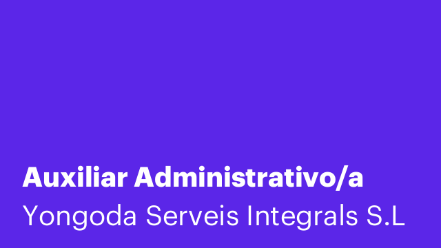 Auxiliar Administrativo/a