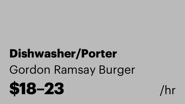 Dishwasher/Porter