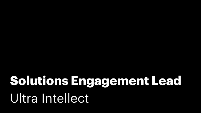 Solutions Engagement Lead