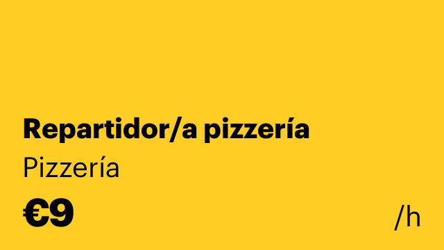 Repartidor/a pizzería