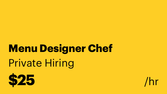 Menu Designer Chef