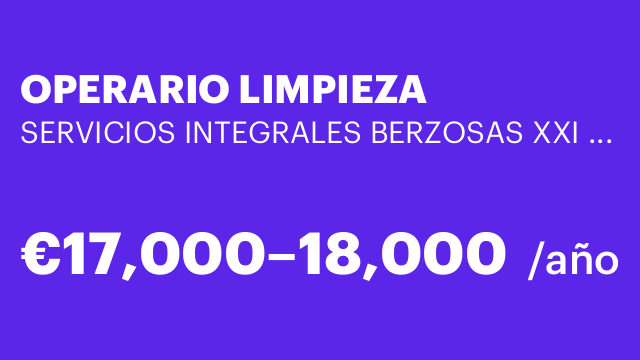 OPERARIO LIMPIEZA