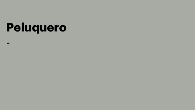 Peluquero