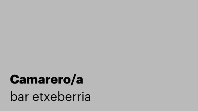 Camarero/a