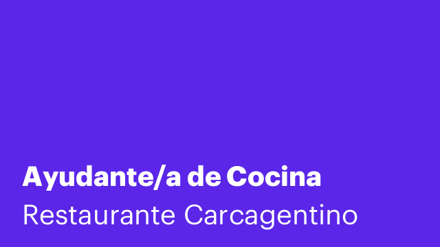Ayudante/a de Cocina