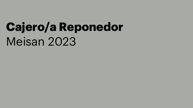 Cajero/a Reponedor