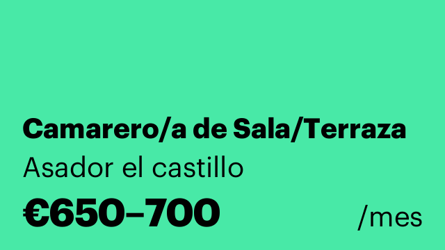 Camarero/a de Sala/Terraza