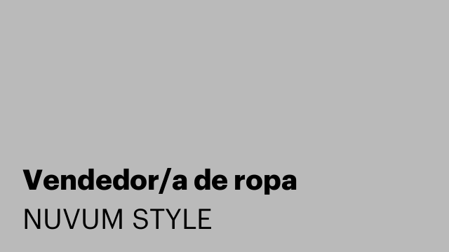 Vendedor/a de ropa