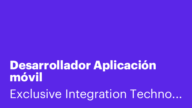 Desarrollador Aplicación móvil