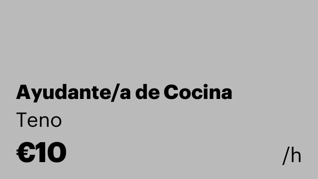 Ayudante/a de Cocina