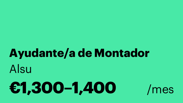 Ayudante/a de Montador