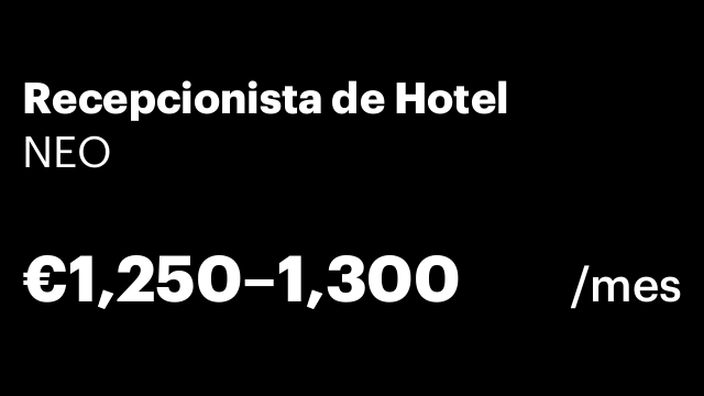 Recepcionista de Hotel