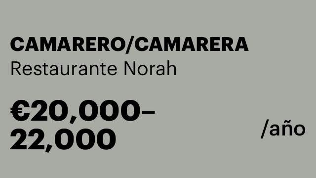 CAMARERO/CAMARERA