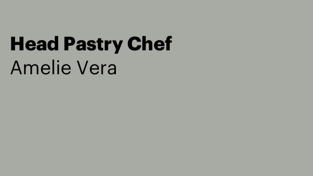 Head Pastry Chef