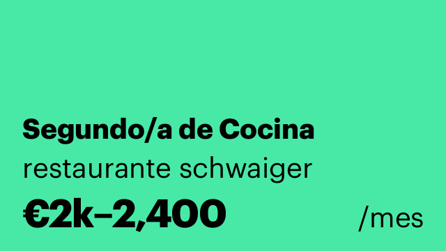 Segundo/a de Cocina
