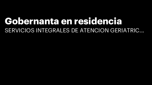 Gobernanta en residencia